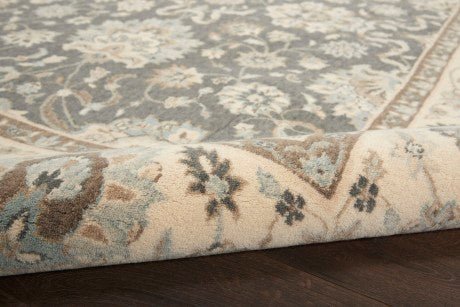 Living Treasures LI16 Grey/Ivory Runner Rug