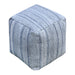 Lodz Hand-Woven Blue Pouf in Durable PET Material