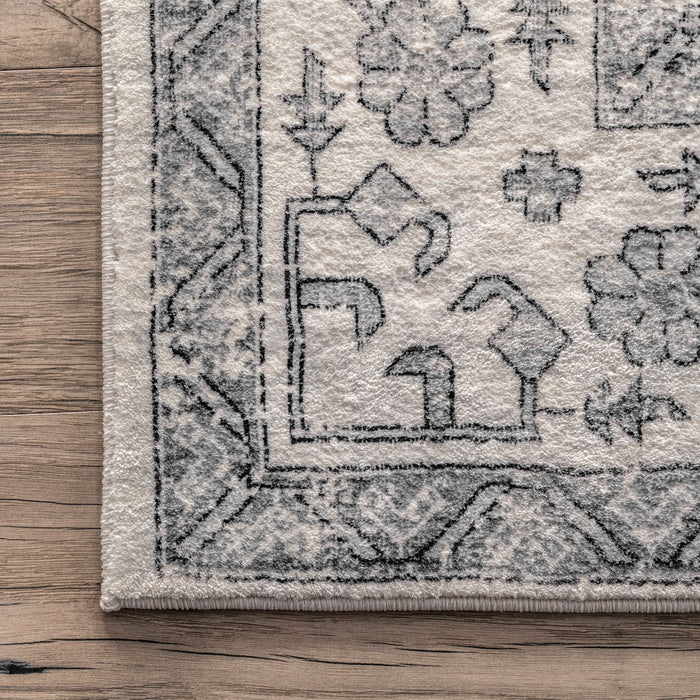 Lorelai Grey Medallion Area Rug 150x240 cm