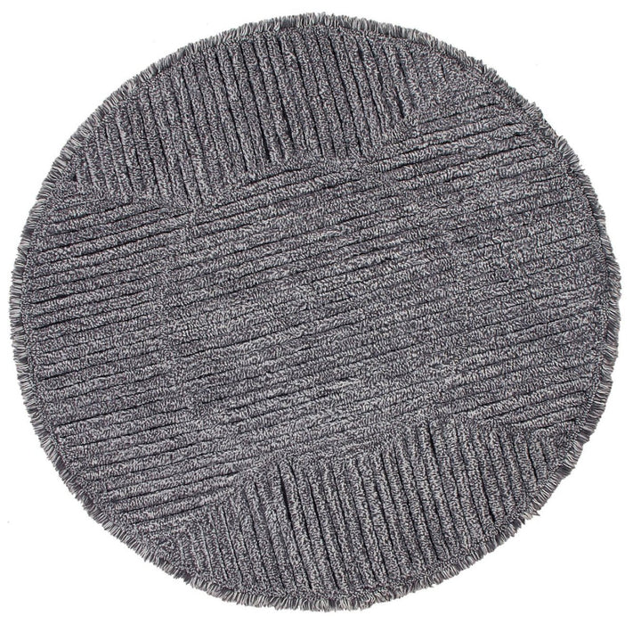 Lorena Canals Fields Woolable Rug Black Tea Round Rug