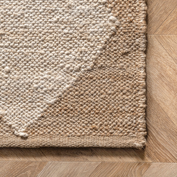 Louie Jute Checkerboard Area Rug 120x180 cm Natural