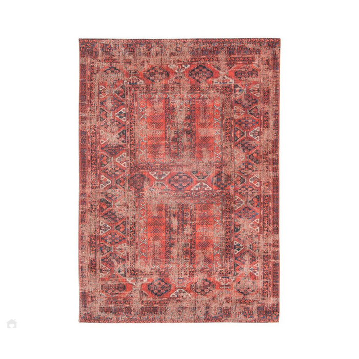 Louis De Poortere Antiquarian Hadschlu 8719 Red Brick Washable Polyester Flatweave Eco-Rug