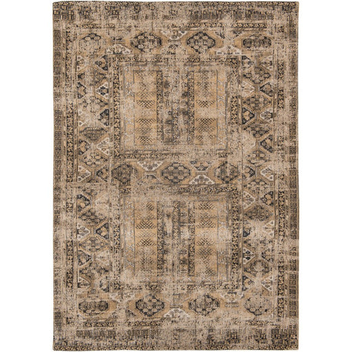 Louis De Poortere Antiquarian Hadschlu 8720 Agha Old Gold Washable Polyester Flatweave Eco-Rug