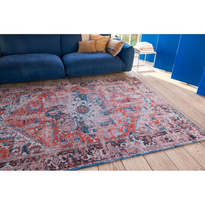 Louis De Poortere Antiquarian Heriz 8703 Classic Brick Washable Polyester Flatweave Eco-Rug