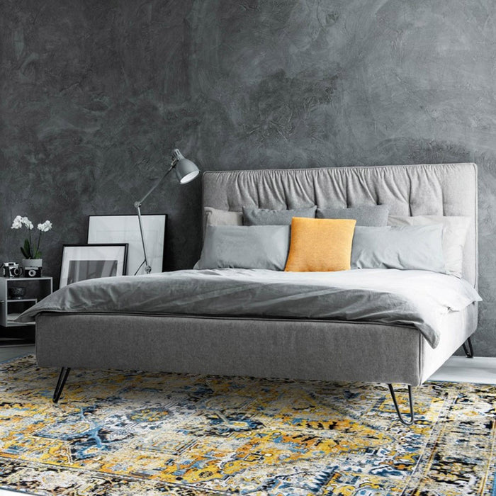 Louis De Poortere Antiquarian Heriz 8704 Amir Gold Rug