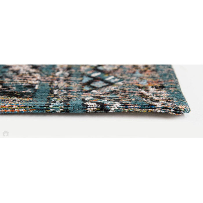 Louis De Poortere Antiquarian Kilim 9110 Zemmuri Blue Washable Polyester Flatweave Eco-Rug