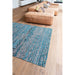 Louis De Poortere Antiquarian Kilim 9110 Zemmuri Blue Washable Polyester Flatweave Eco-Rug