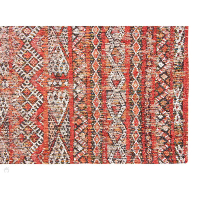 Louis De Poortere Antiquarian Kilim 9115 Fez Red Washable Polyester Flatweave Eco-Rug