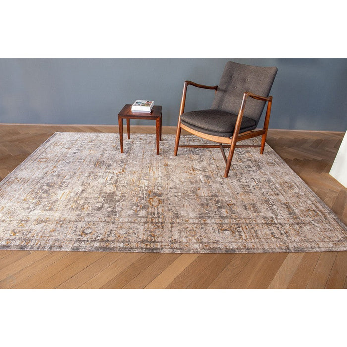 Louis De Poortere Antiquarian Ushak 8884 Suleiman Grey Washable Polyester Flatweave Eco-Rug