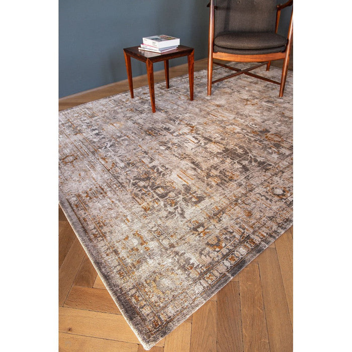 Louis De Poortere Antiquarian Ushak 8884 Suleiman Grey Washable Polyester Flatweave Eco-Rug