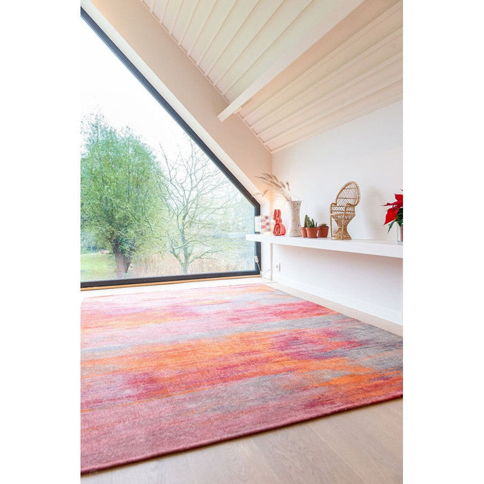 Louis De Poortere Atlantic Monetti 9116 Hibiscus Red Washable Polyester Flatweave Eco-Rug