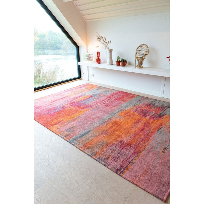 Louis De Poortere Atlantic Monetti 9116 Hibiscus Red Washable Polyester Flatweave Eco-Rug