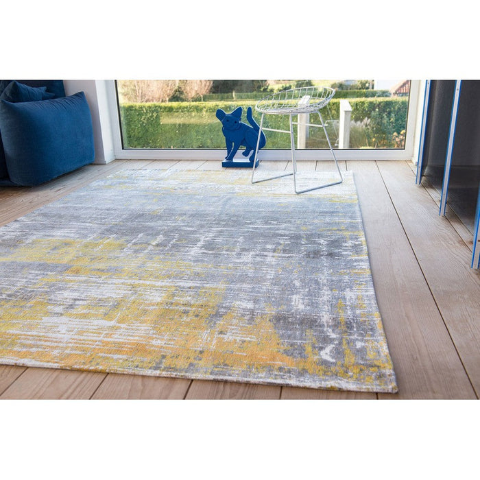 Louis De Poortere Atlantic Streaks 8715 Sea Bright Sunny Washable Polyester Flatweave Eco-Rug