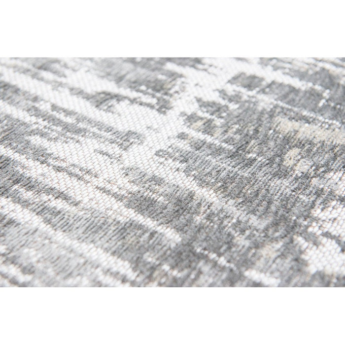 Louis De Poortere Atlantic Streaks 8716 Coney Grey Washable Polyester Flatweave Eco-Runner