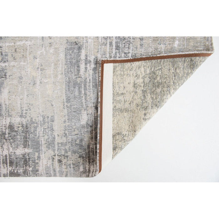 Louis De Poortere Atlantic Streaks 8716 Coney Grey Washable Polyester Flatweave Eco-Runner