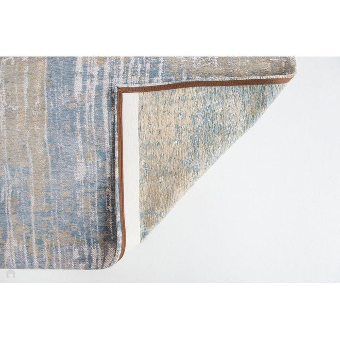 Louis De Poortere Atlantic Streaks 8718 Long Island Blu Washable Polyester Flatweave Eco-Runner