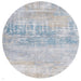 Louis De Poortere Atlantic Streaks 8718 Long Island Blu Washable Polyester Flatweave Round Eco-Rug