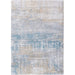 Louis De Poortere Atlantic Streaks 8718 Long Island Blue Washable Polyester Flatweave Eco-Rug