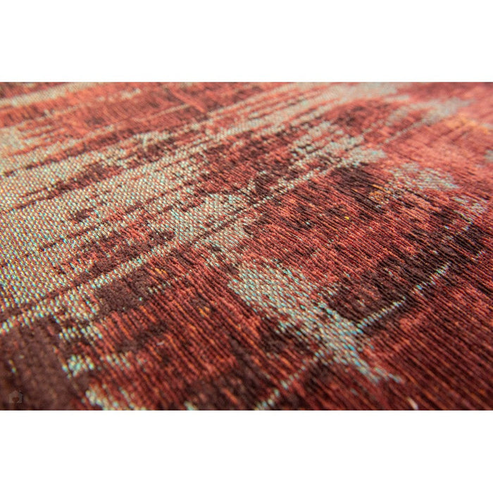 Louis De Poortere Atlantic Streaks 9125 Nassau Red Washable Polyester Flatweave Eco-Rug