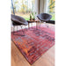 Louis De Poortere Atlantic Streaks 9125 Nassau Red Washable Polyester Flatweave Eco-Rug