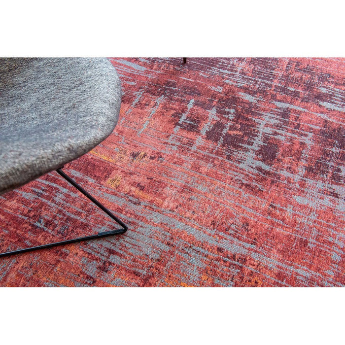 Louis De Poortere Atlantic Streaks 9125 Nassau Red Washable Polyester Flatweave Eco-Runner