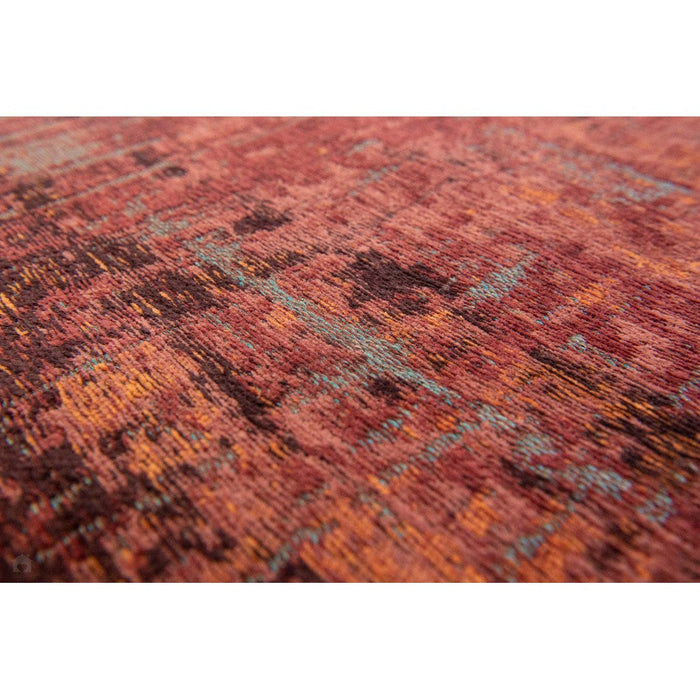 Louis De Poortere Atlantic Streaks 9125 Nassau Red Washable Polyester Flatweave Eco-Runner