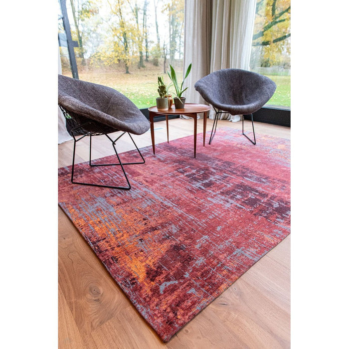 Louis De Poortere Atlantic Streaks 9125 Nassau Red Washable Polyester Flatweave Eco-Runner
