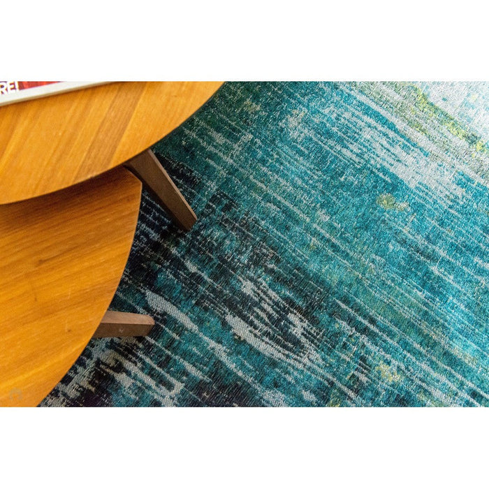 Louis De Poortere Atlantic Streaks 9126 Glen Cove Washable Polyester Flatweave Eco-Rug