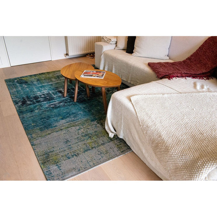 Louis De Poortere Atlantic Streaks 9126 Glen Cove Washable Polyester Flatweave Eco-Rug