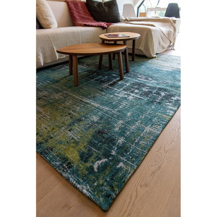 Louis De Poortere Atlantic Streaks 9126 Glen Cove Washable Polyester Flatweave Eco-Rug