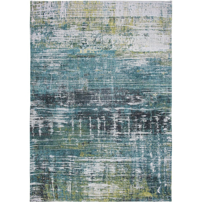 Louis De Poortere Atlantic Streaks 9126 Glen Cove Washable Polyester Flatweave Eco-Rug