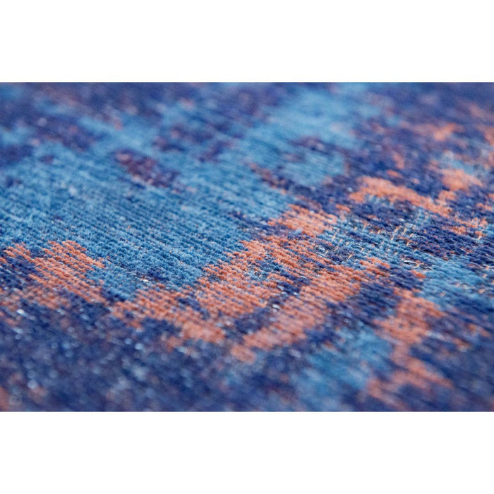 Louis De Poortere Atlantic Venetian Dust 9211 Sunset Blue Washable Polyester Flatweave Eco-Rug