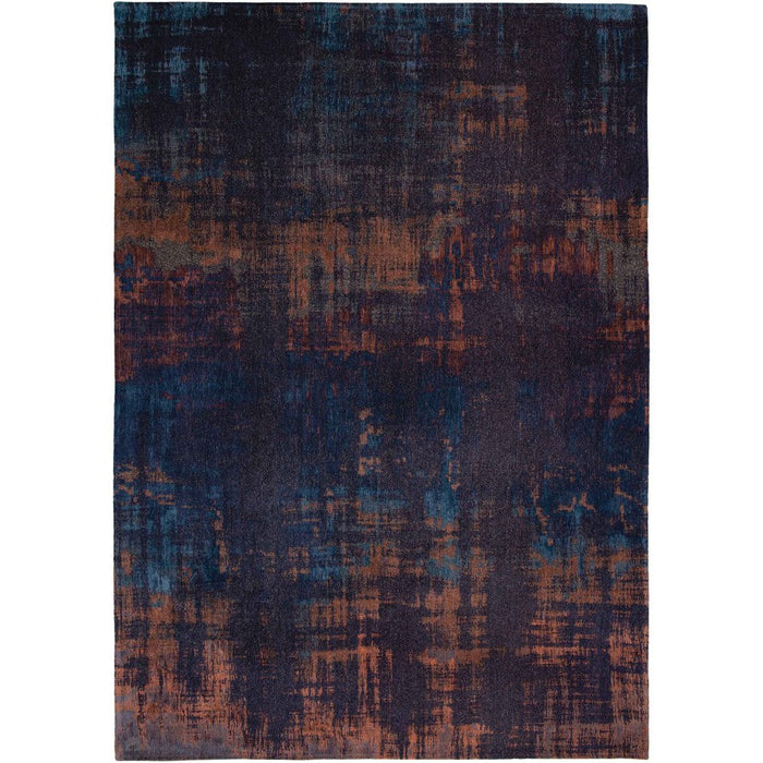 Louis De Poortere Atlantic Venetian Dust 9211 Sunset Blue Washable Polyester Flatweave Eco-Rug