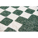 Louis De Poortere Craft Chess 9339 Deep Green Washable Polyester Flatweave Eco-Rug