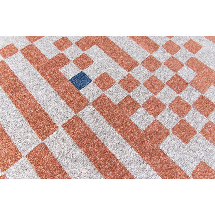 Louis De Poortere Craft Chess 9341 Nude Washable Polyester Flatweave Eco-Rug