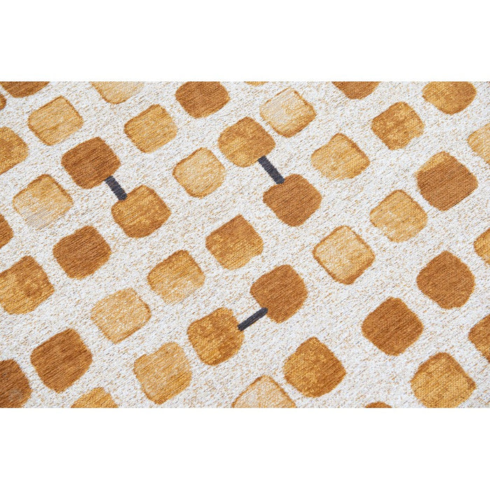 Louis De Poortere Craft Cobblestone 9346 Peach Party Washable Polyester Flatweave Eco-Runner