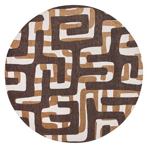 Louis De Poortere Craft Kuba Bison 9335 Round Rug