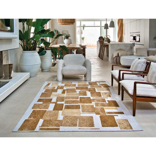 Louis De Poortere Craft Lucia 9357 Nuggets Washable Polyester Flatweave Eco-Rug