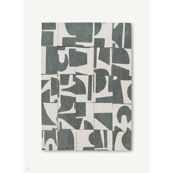 Louis De Poortere Craft Papercut 9361 Sea Spray Washable Polyester Flatweave Eco-Runner