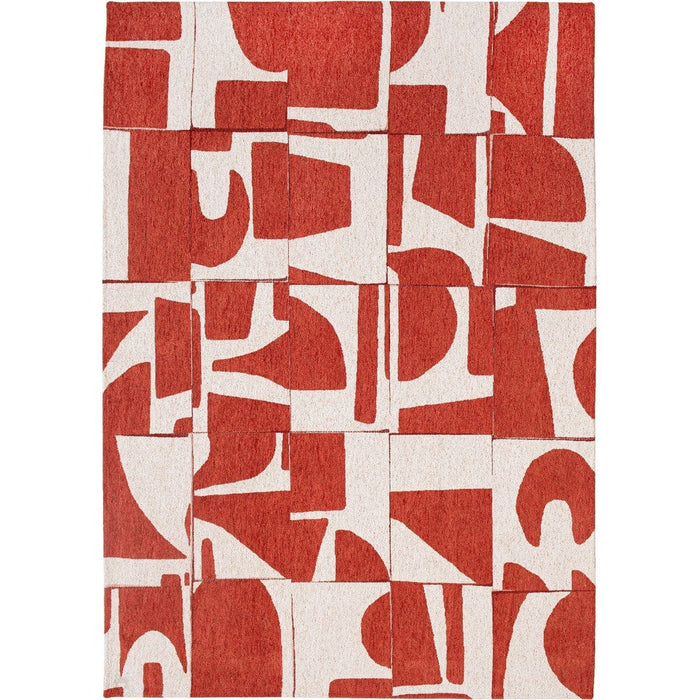 Louis De Poortere Craft Papercut 9364 Rust Washable Polyester Flatweave Eco-Runner