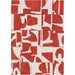 Louis De Poortere Craft Papercut 9364 Rust Washable Polyester Flatweave Eco-Runner