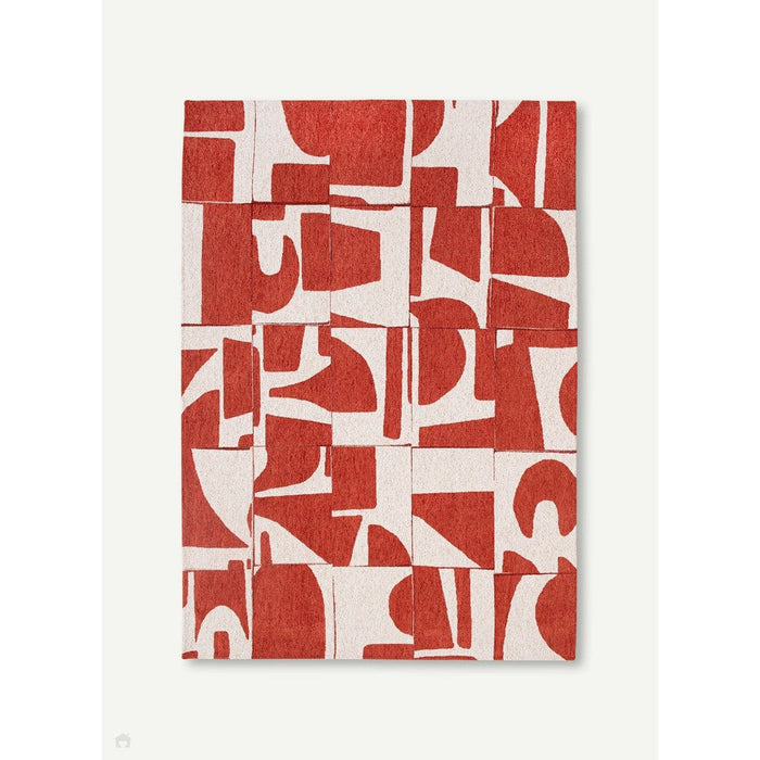 Louis De Poortere Craft Papercut 9364 Rust Washable Polyester Flatweave Eco-Runner