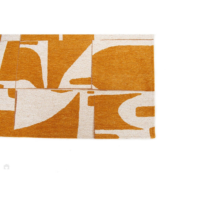 Louis De Poortere Craft Papercut 9367 Curry Washable Polyester Flatweave Eco-Runner