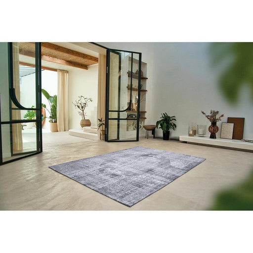 Louis De Poortere Fading World Kirman 9376 Quartz Washable Polyester Flatweave Eco-Rug