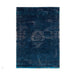 Louis De Poortere Fading World Medallion 8254 Blue Night Washable Polyester Flatweave Eco-Rug