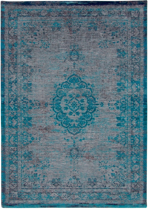 Louis De Poortere Fading World Medallion 8255 Grey Turquoise Rug