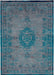 Louis De Poortere Fading World Medallion 8255 Grey Turquoise Rug