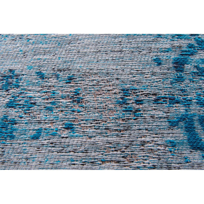 Louis De Poortere Fading World Medallion 8255 Grey Turquoise Washable Polyester Flatweave Eco-Rug