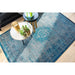 Louis De Poortere Fading World Medallion 8255 Grey Turquoise Washable Polyester Flatweave Eco-Rug