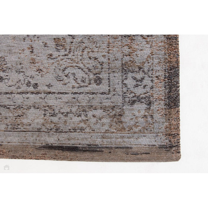 Louis De Poortere Fading World Medallion 8257 Grey Ebony Washable Polyester Flatweave Eco-Rug